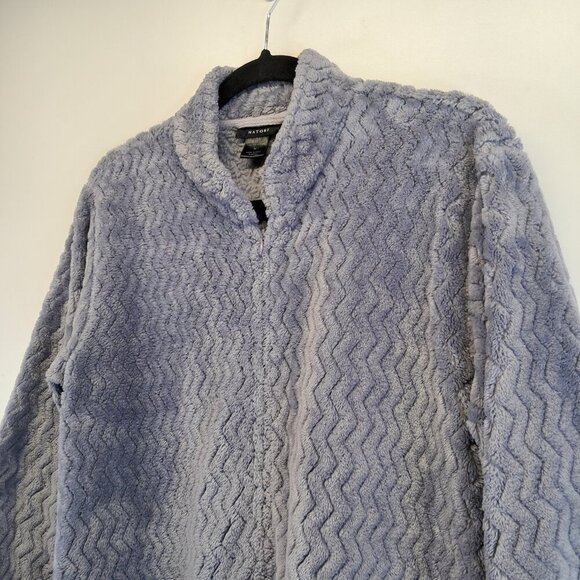 Natori Faux Fur Lavender Zip-Front Caftan Robe Size M - Picture 4 of 12